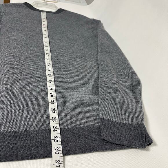 Theory Riland Crewneck Sweater Gray Wool - Picture 6 of 9